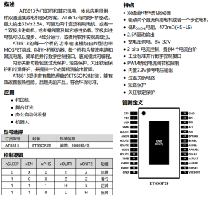 AT8813-雙通道H橋電機(jī)驅(qū)動(dòng)芯片-深圳市億勝盈科科技有限公司官網(wǎng)