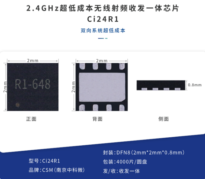 圖片[1]-GFSK無線收發(fā)芯片-- Ci24R1（DFN8）